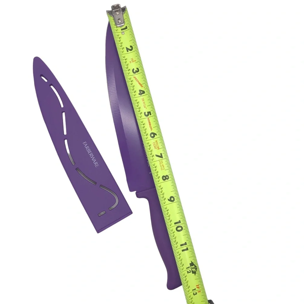Faberware Cutlery Purple Resin 8” Knive with Blade Cover